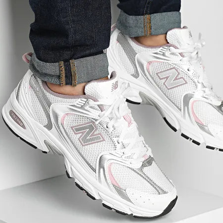 New balance 530 blanca rosa