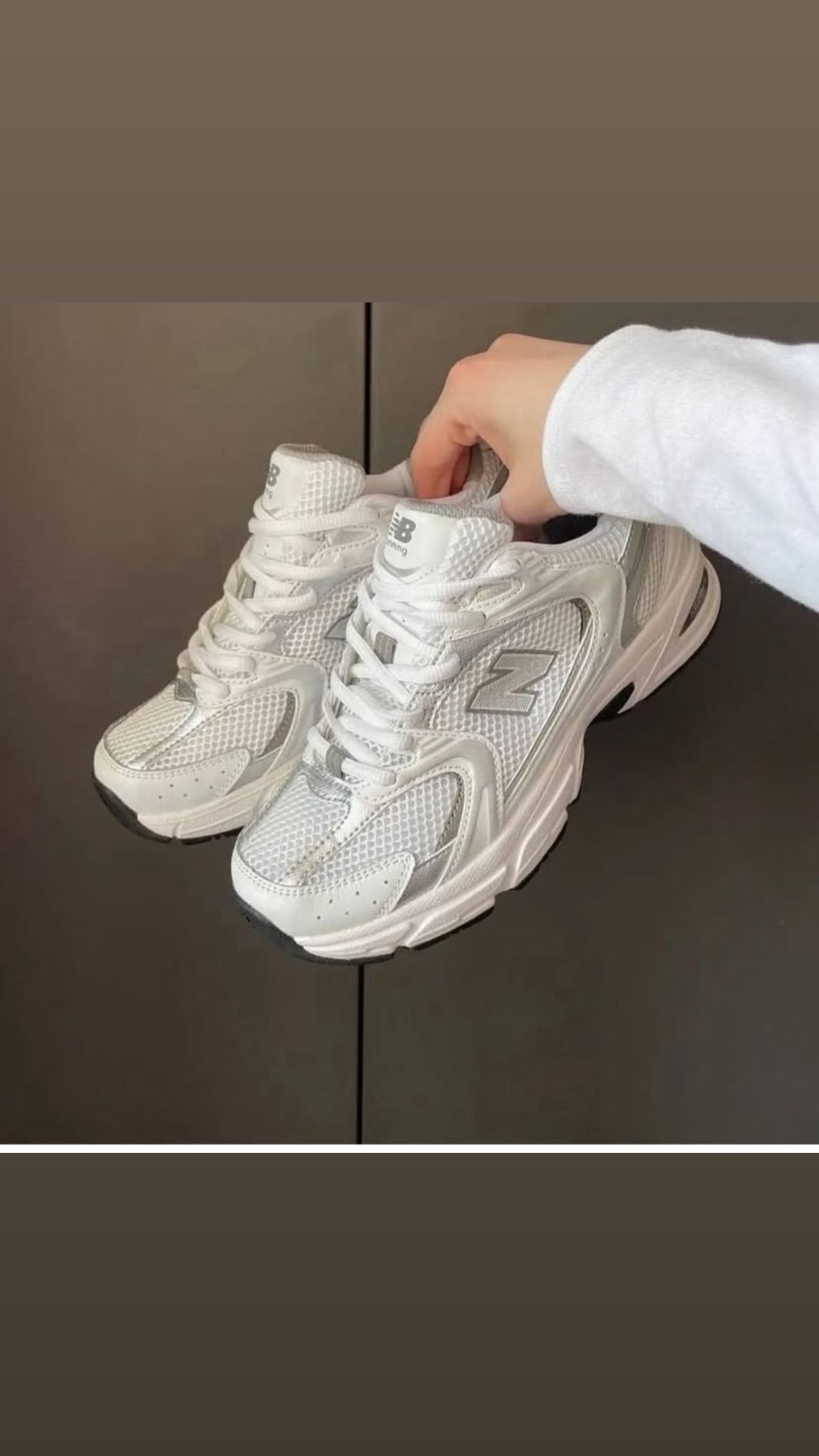 New balance 530 blanca plata